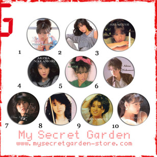 Akina Nakamori 中森明菜 Portrait Pinback Button Badge Set 1a or 1b ( or Hair Ties / 4.4 cm Badge / Magnet / Keychain Set )